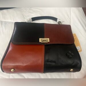 Patricia Nash Veg Tan Colorblock collection medium size